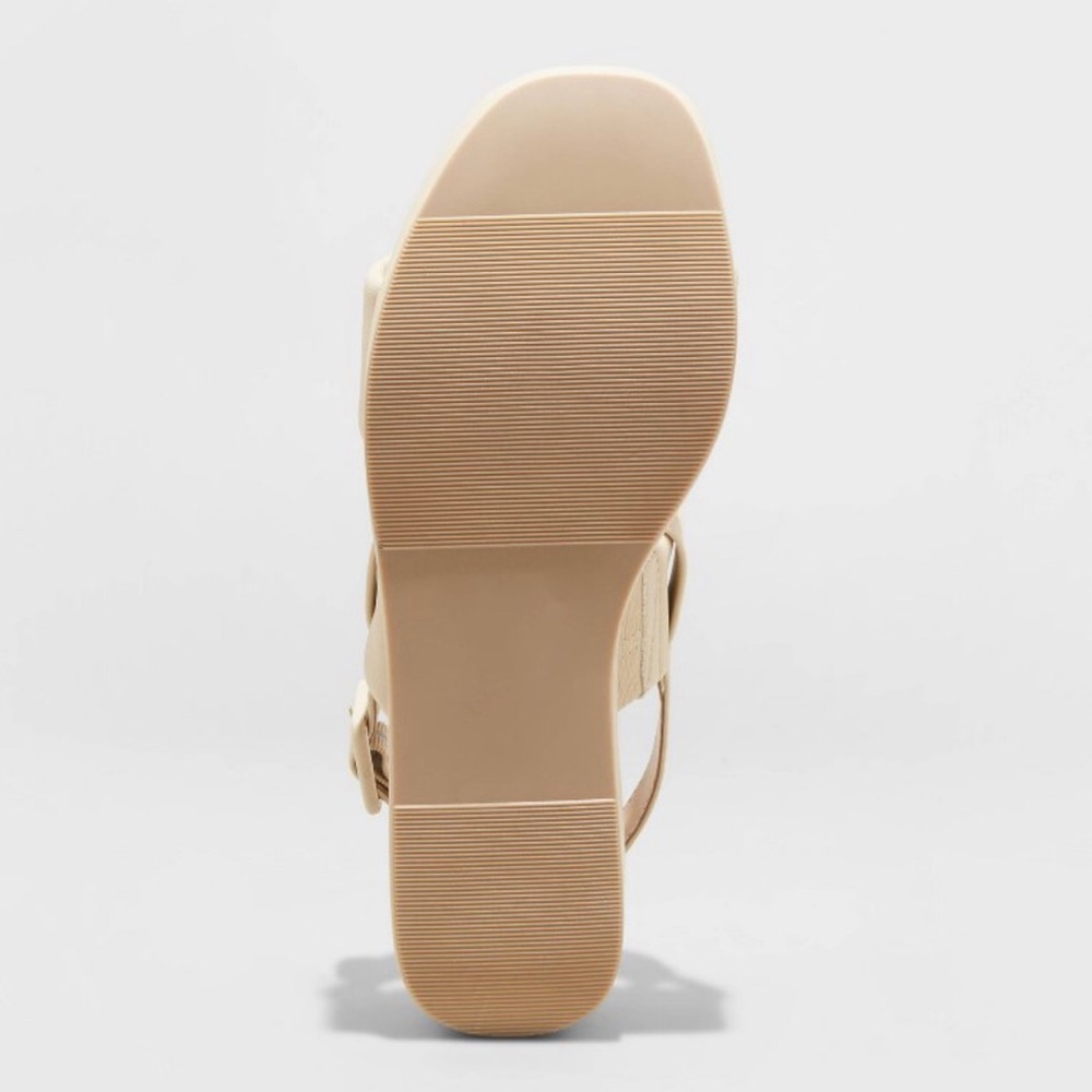 Size 6  Platform Sandals Cream/White - Picture 4 of 10